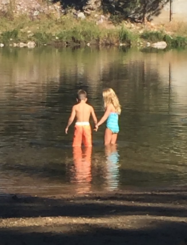 Holding hands and so cute!