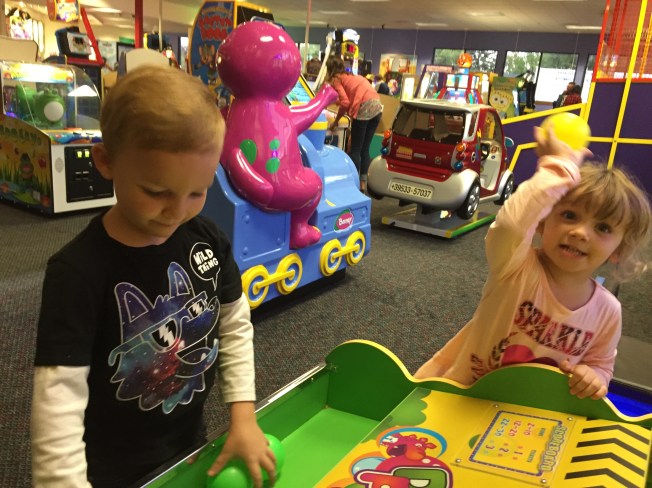 Playing games with a cute friend!